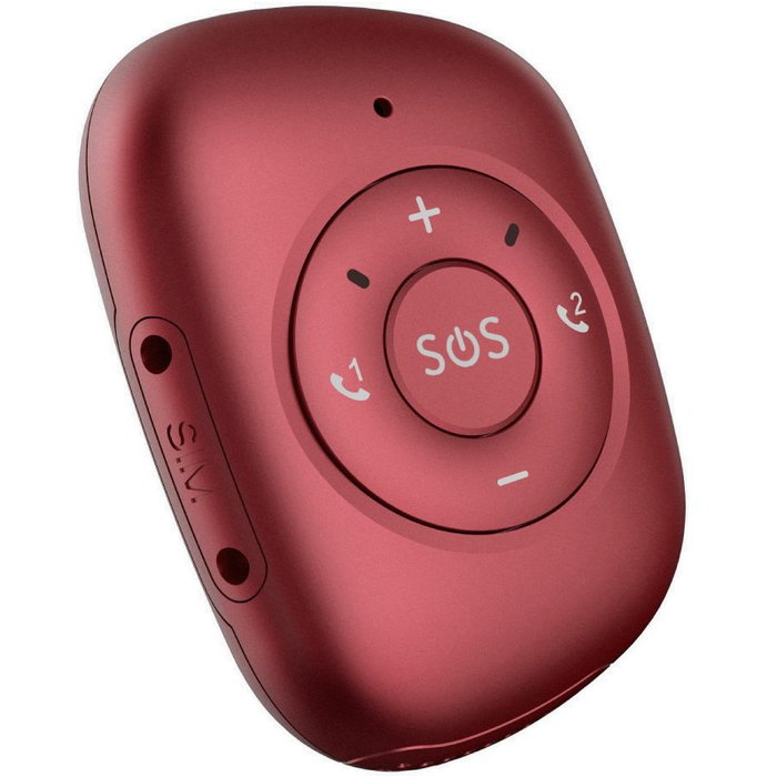 Leotec Localizador GPS Tracker 4G Rojo con Botón SOS y Detector de Caídas